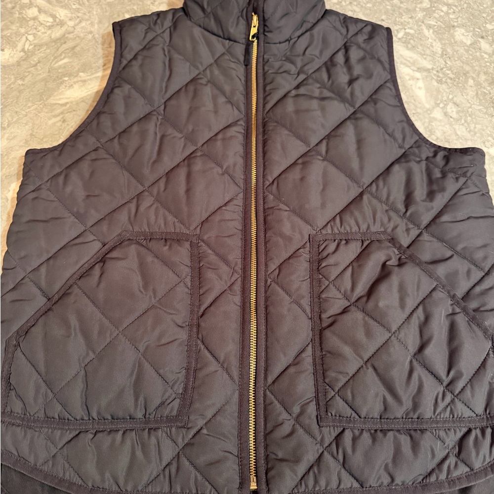 J. Crew Factory Women's Quilted Navy Vest